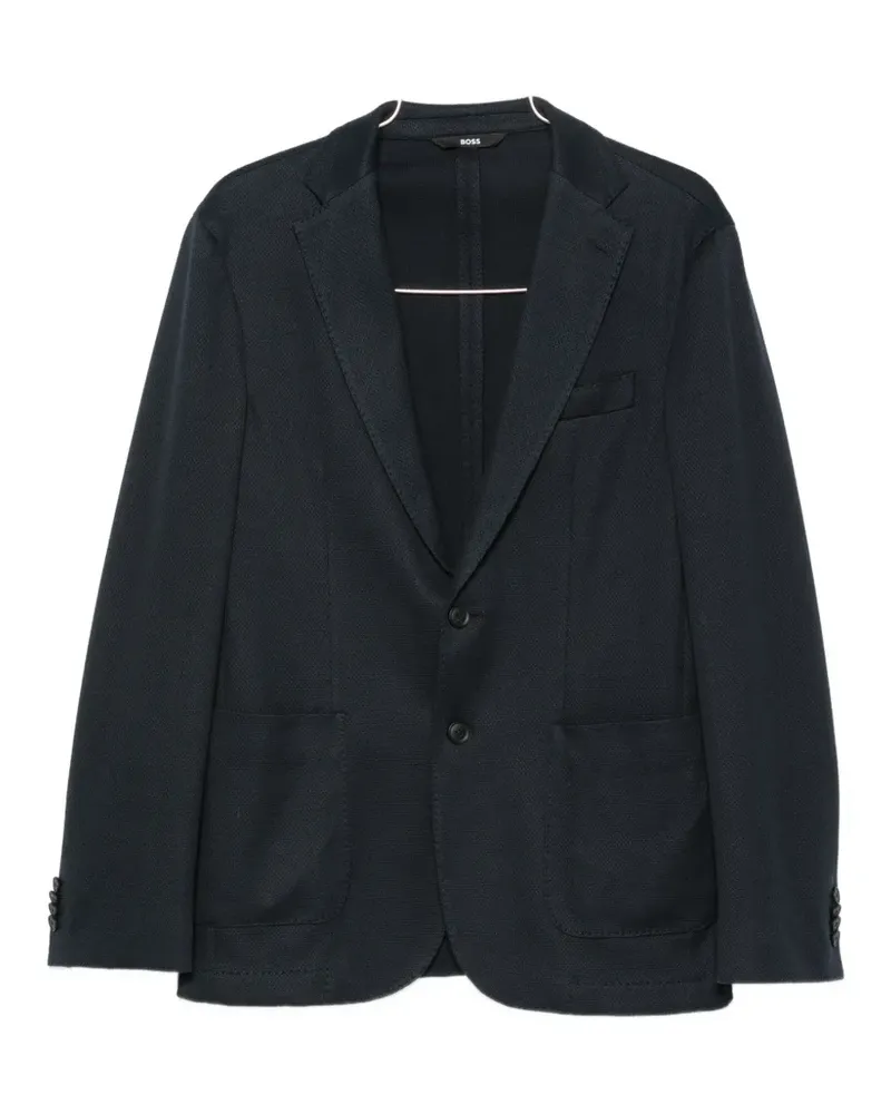 HUGO BOSS notch-lapel single-breasted jacket - Blau Blau