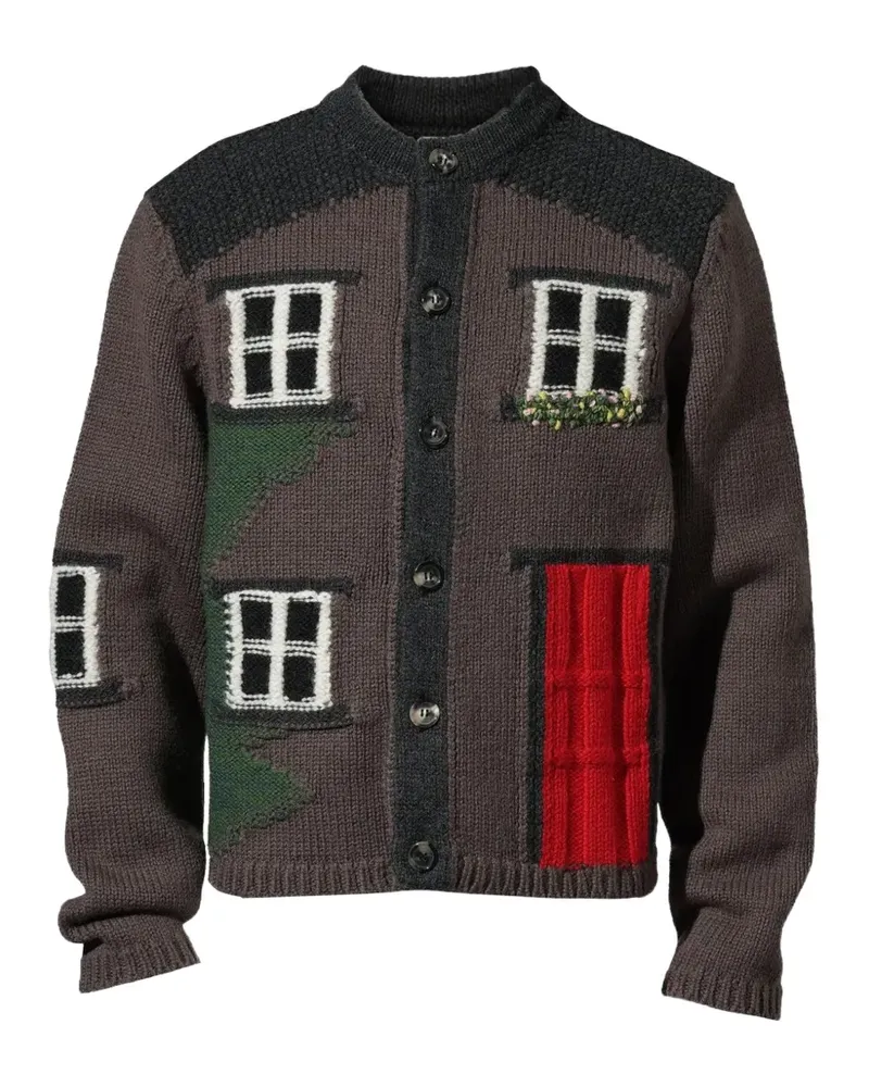 J.W.Anderson intarsia-knit cardigan - Braun Braun