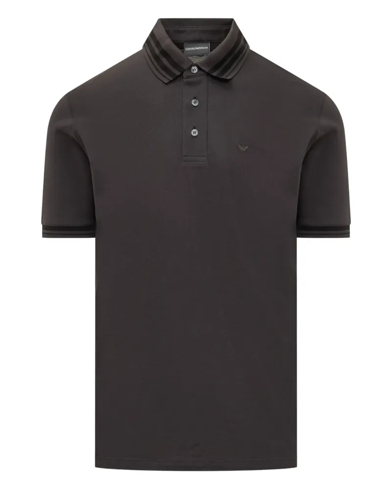 Emporio Armani Poloshirt mit Logo-Stickerei - Grau Grau