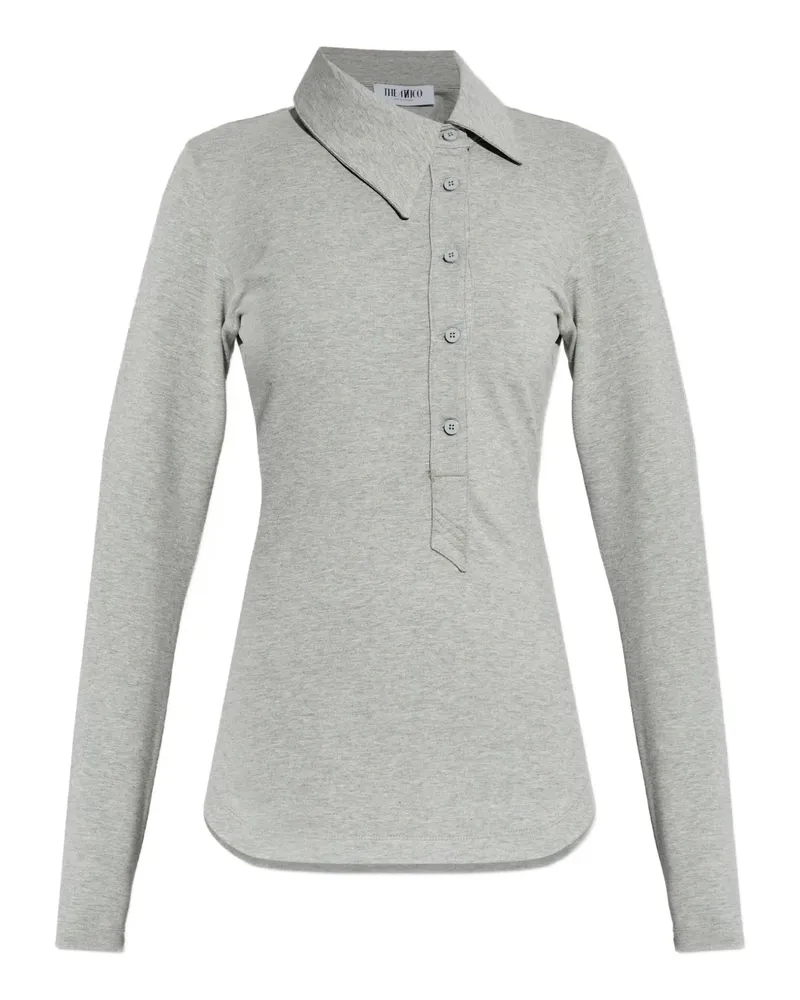 ATTICO buttoned collared top - Grau Grau