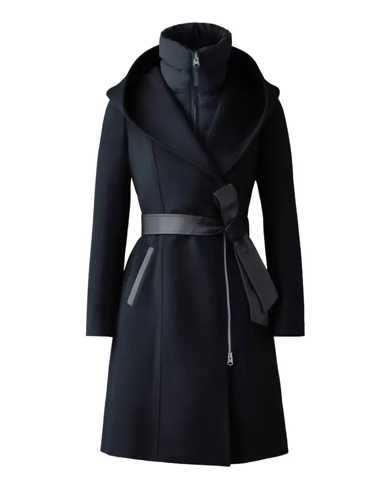 Mackage Shia-SLB belted hooded coat - Schwarz Schwarz
