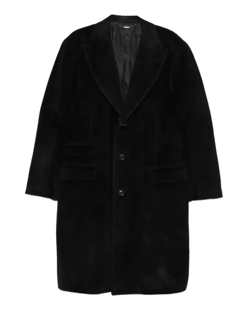 Canali Mantel mit fallendem Revers - Schwarz Schwarz