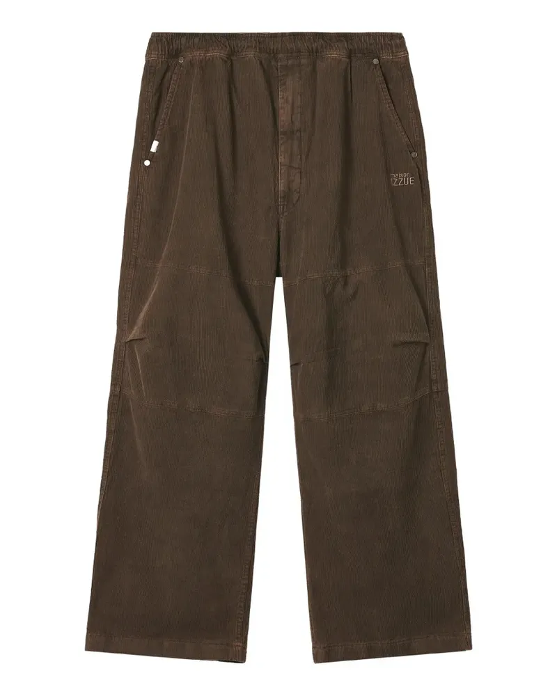 Izzue corduroy panelled trousers - Braun Braun