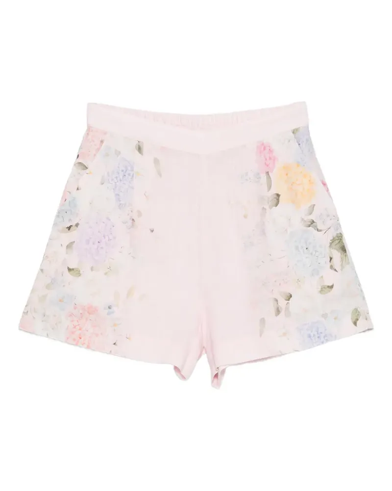 MC2 Saint Barth Amani floral-print linen shorts - Rosa Rosa