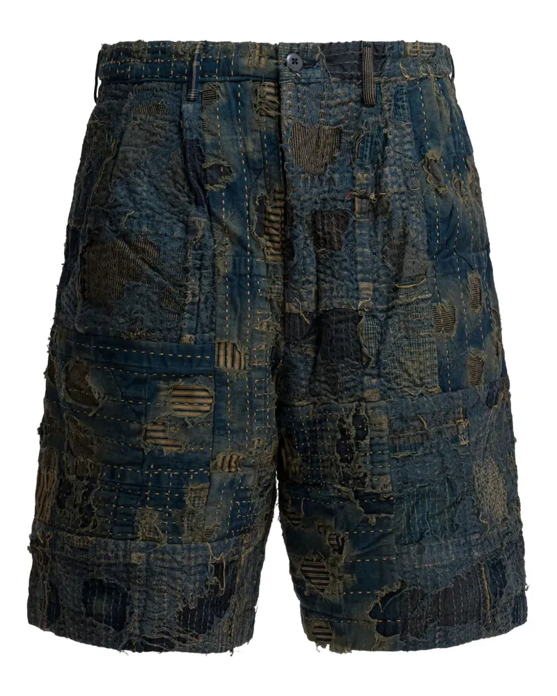 KAPITAL patchwork shorts - Blau Blau