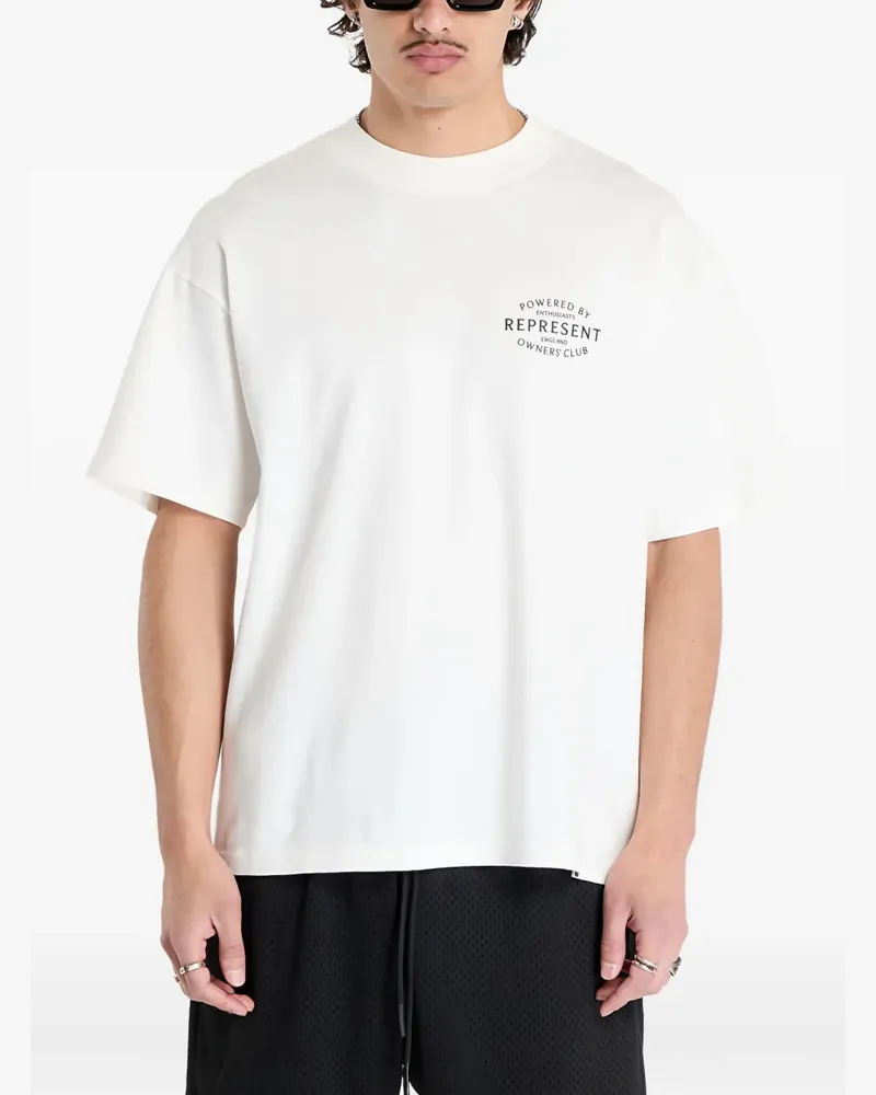 REPRESENT T-Shirt mit Logo - Weiß Weiß