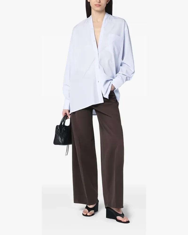 6397 Hemd aus Popeline - Blau Blau