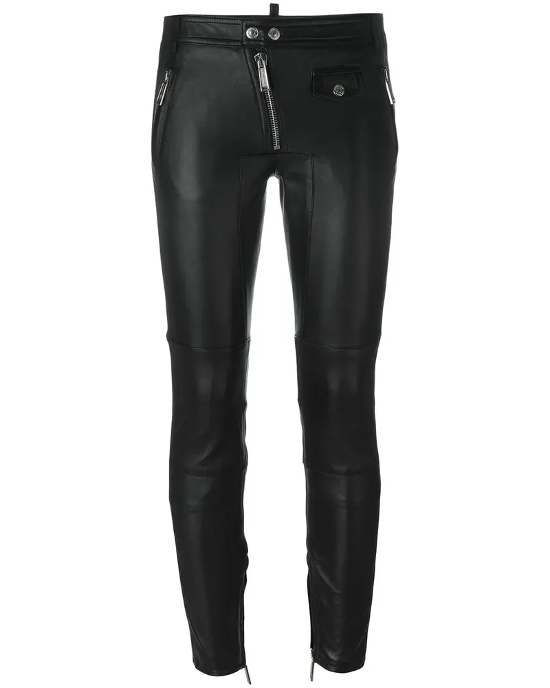 Dsquared2 Klassische Bikerhose - Schwarz Schwarz