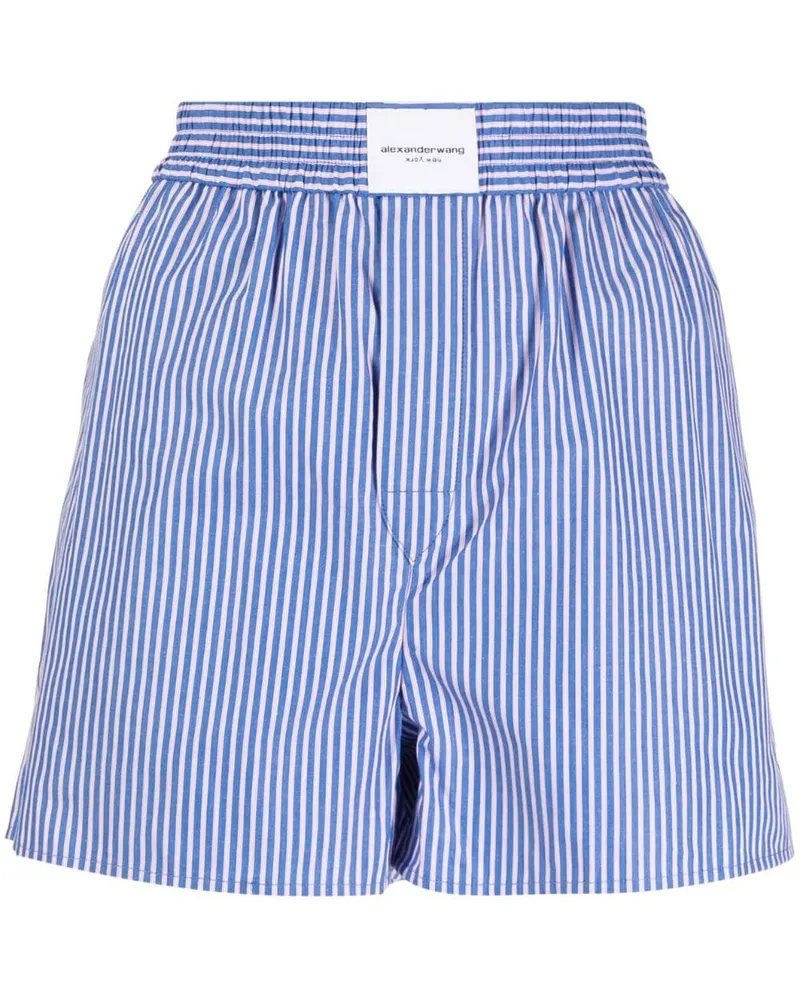 Alexander Wang Gestreifte Shorts - Blau Blau