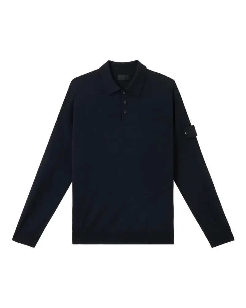 Stone Island Langärmeliges Poloshirt - Blau Blau