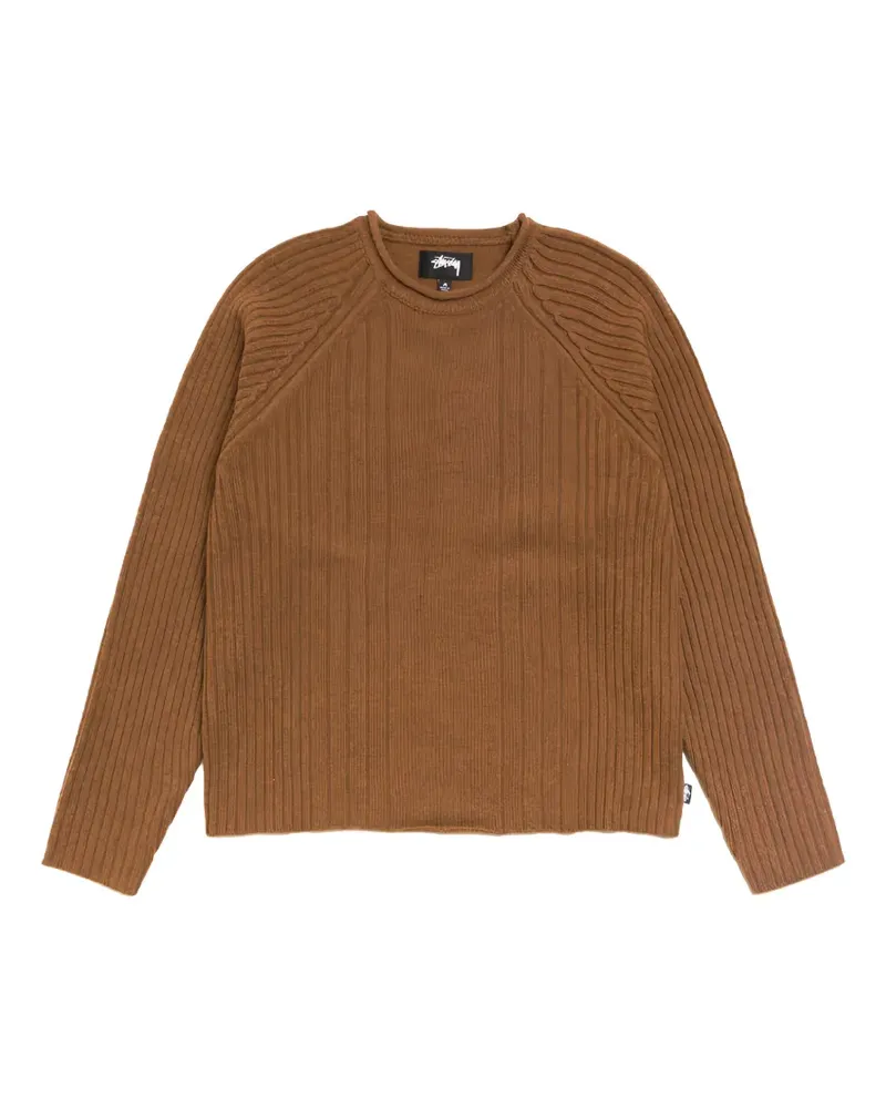 Stüssy Pullover aus Rippstrick mit Raglanärmeln - Braun Braun
