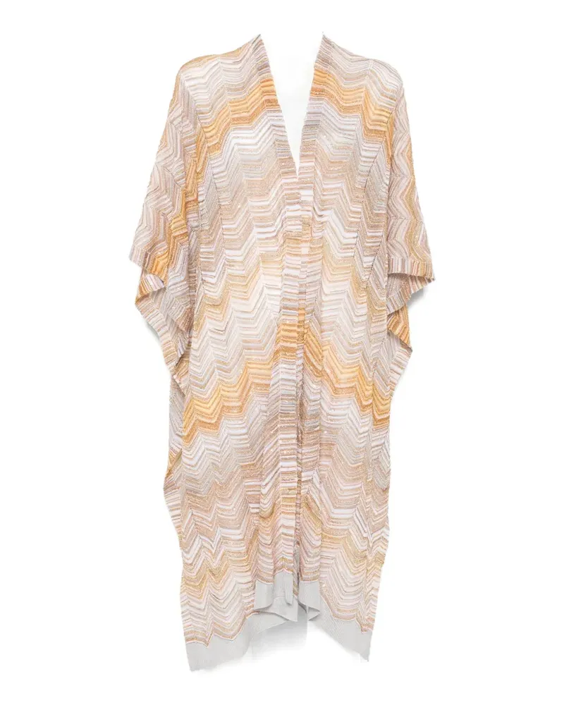 Missoni chevron-pattern scarf - Nude Nude