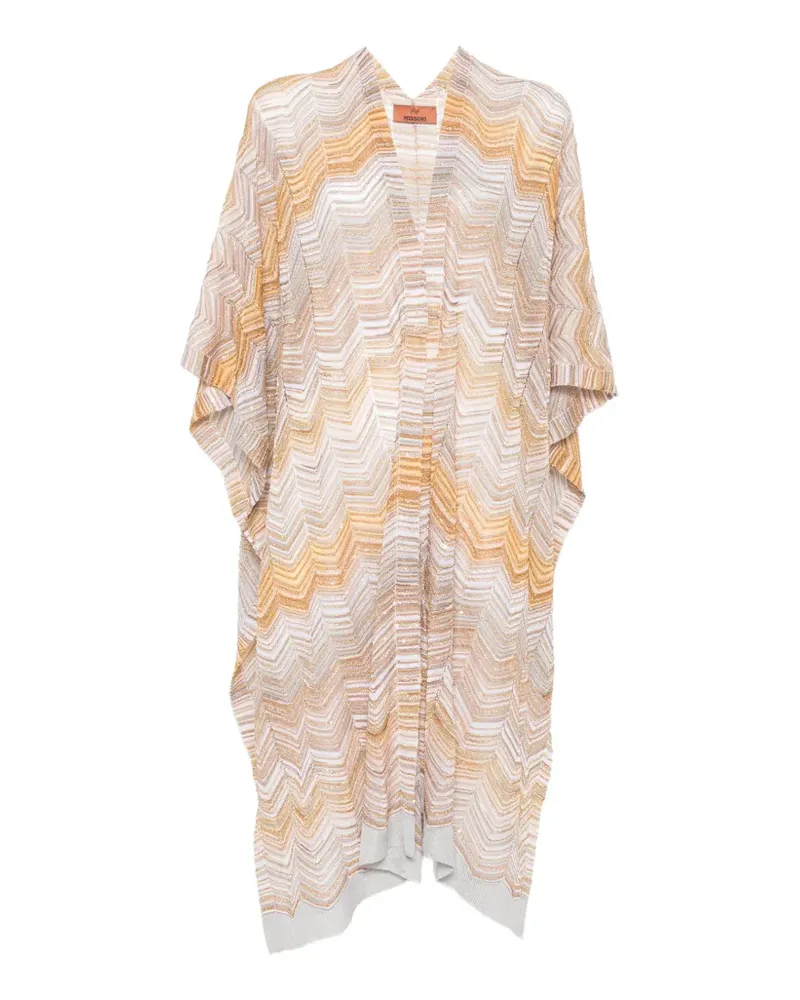Missoni chevron-pattern scarf - Nude Nude