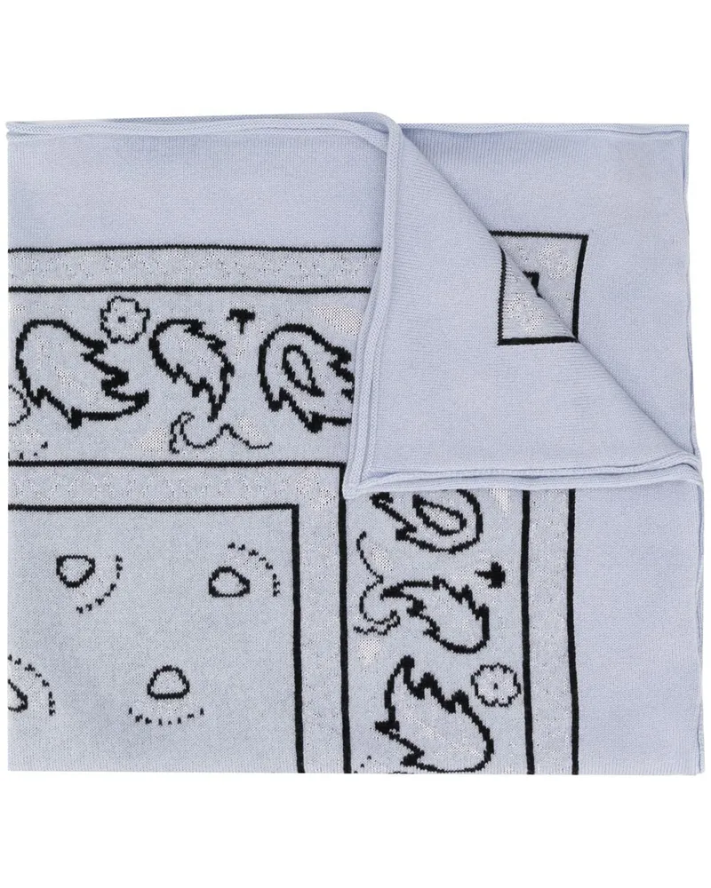 Barrie Halstuch mit Paisley-Print - Blau Blau