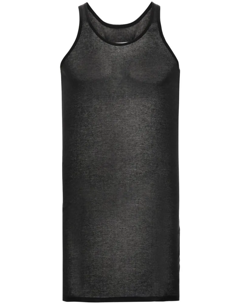 Maison Margiela Fein geripptes Tanktop - Schwarz Schwarz