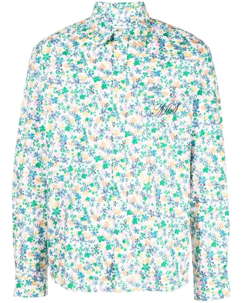 Marine Serre Hemd mit Blumen-Print - Mehrfarbig Mehrfarbig