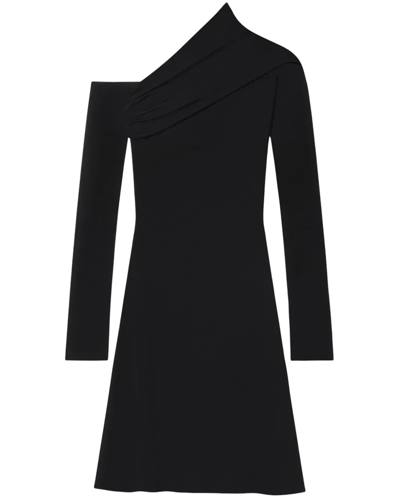 Courrèges Asymmetrisches Krepp-Minikleid - Schwarz Schwarz