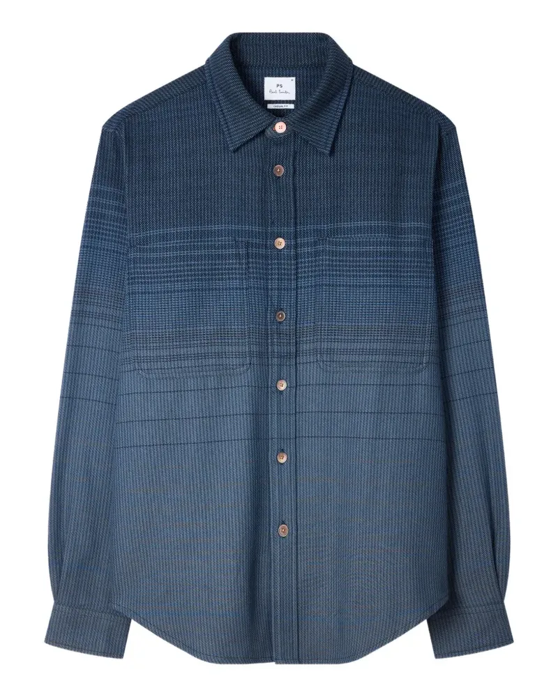 Paul Smith Kariertes Hemd mit Farbverlauf - Blau Blau