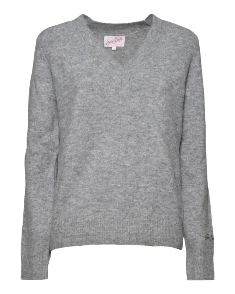MC2 Saint Barth Pullover mit V-Ausschnitt - Grau Grau