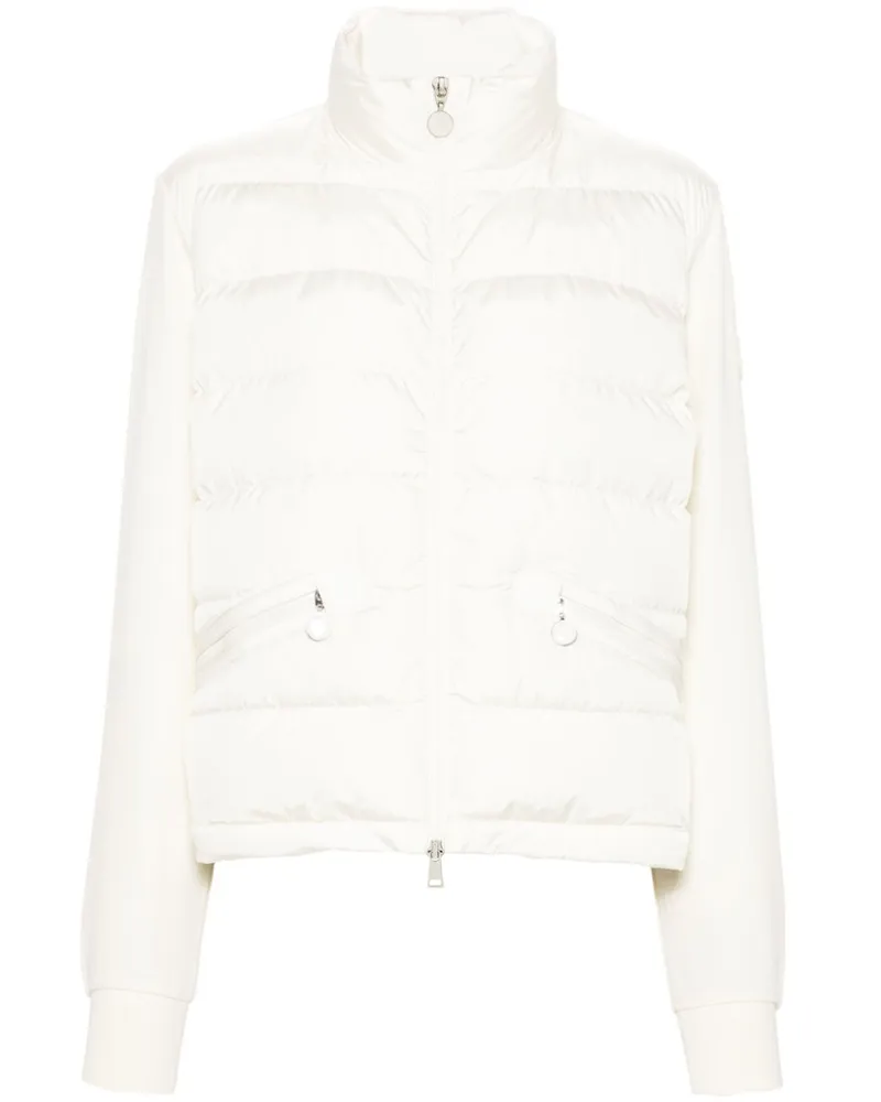 Moncler Gefütterte Jacke mit Kontrasteinsätzen - Weiß Weiß
