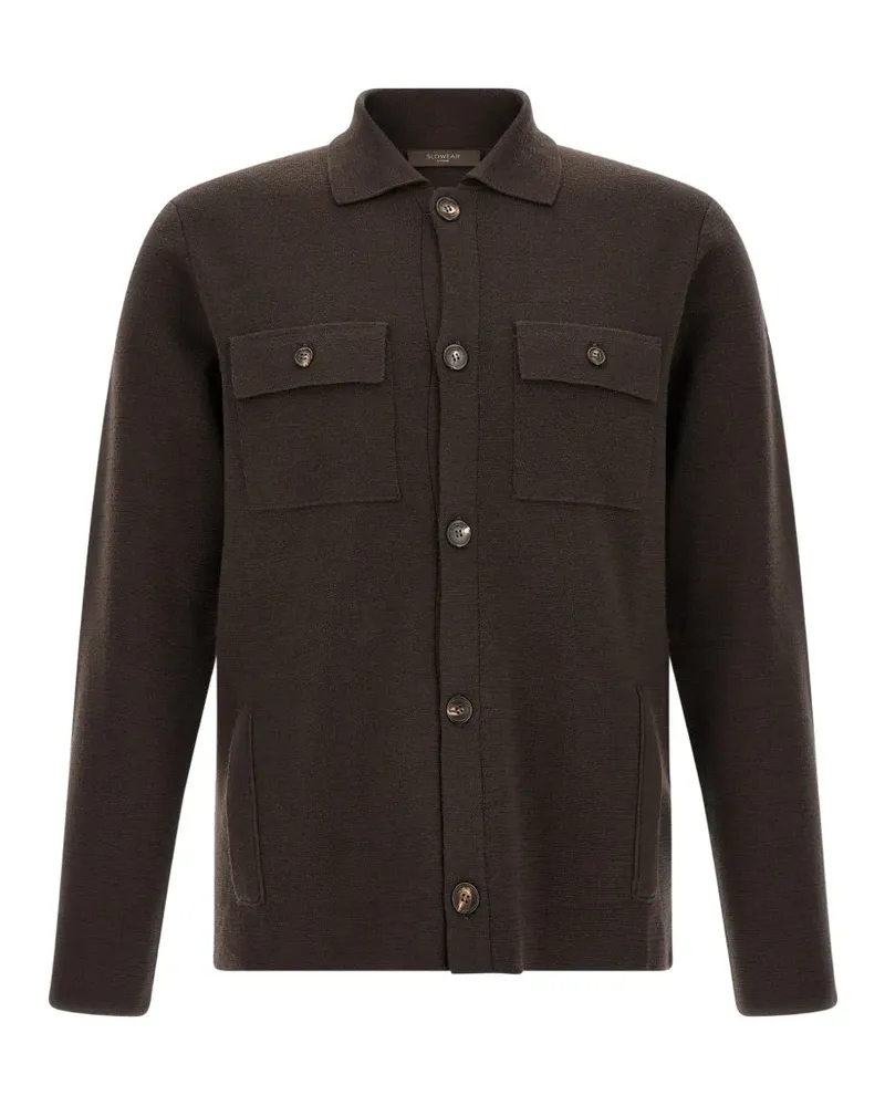Zanone Saharan Cardigan mit Knöpfen - Braun Braun