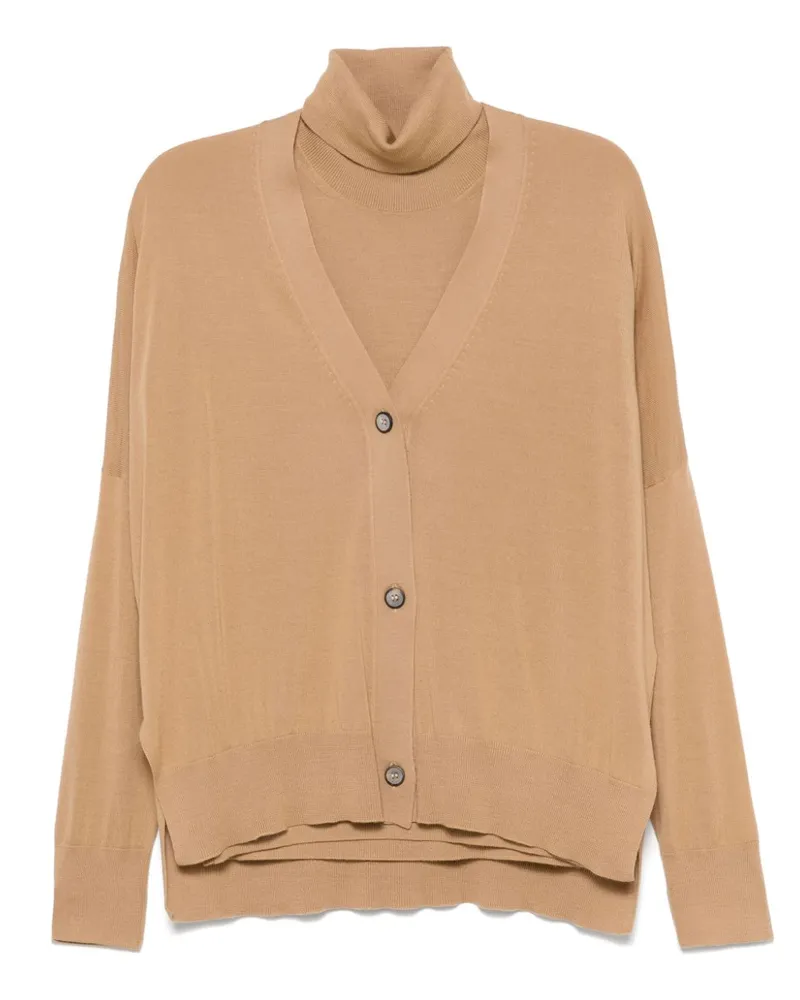 Blanca Cardigan-Set aus Wolle - Braun Braun