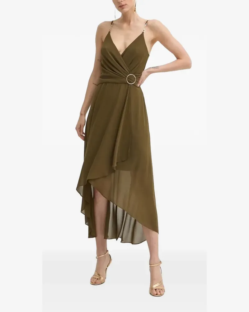 Morgan ring-detail asymmetric midi dress - Grün Grün