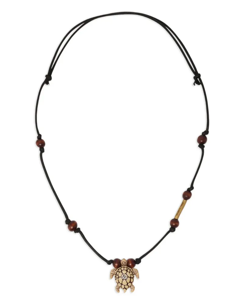 Dsquared2 Turtle Halskette mit Perlen - Braun Braun