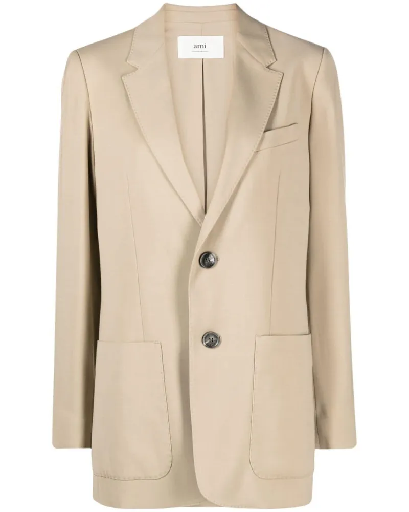 AMI Paris Blazer mit fallendem Revers - Nude Nude