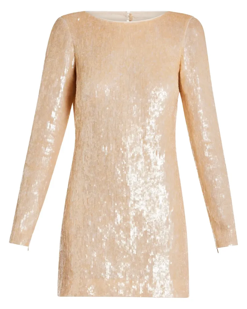 Tom Ford Seidenkleid mit Pailletten - Nude Nude