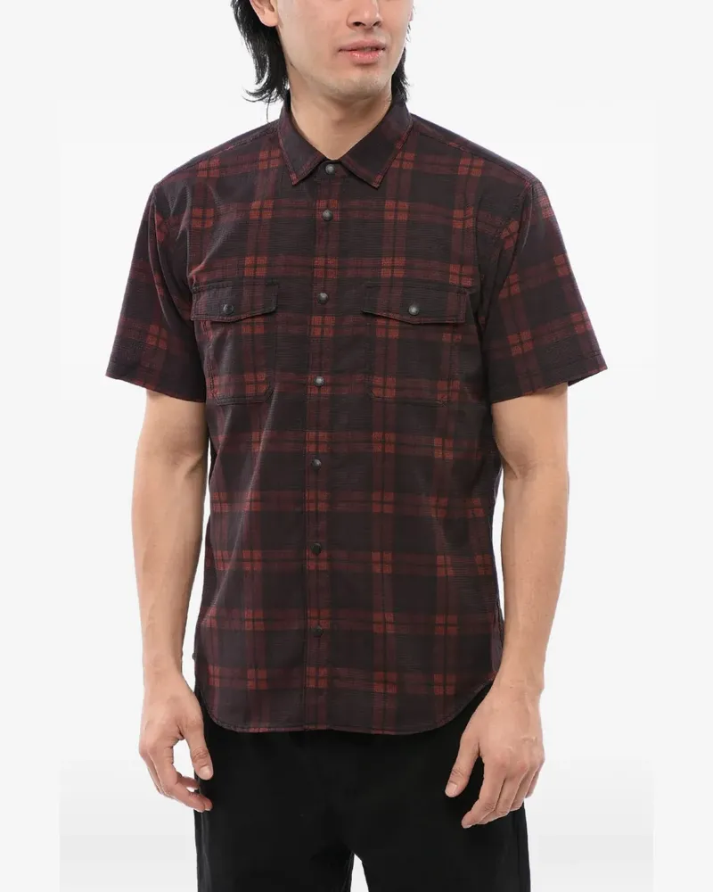 Woolrich check-pattern short-sleeve shirt - Rot Rot