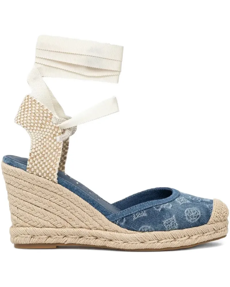 Guess Wedge-Espadrilles aus Denim - Blau Blau