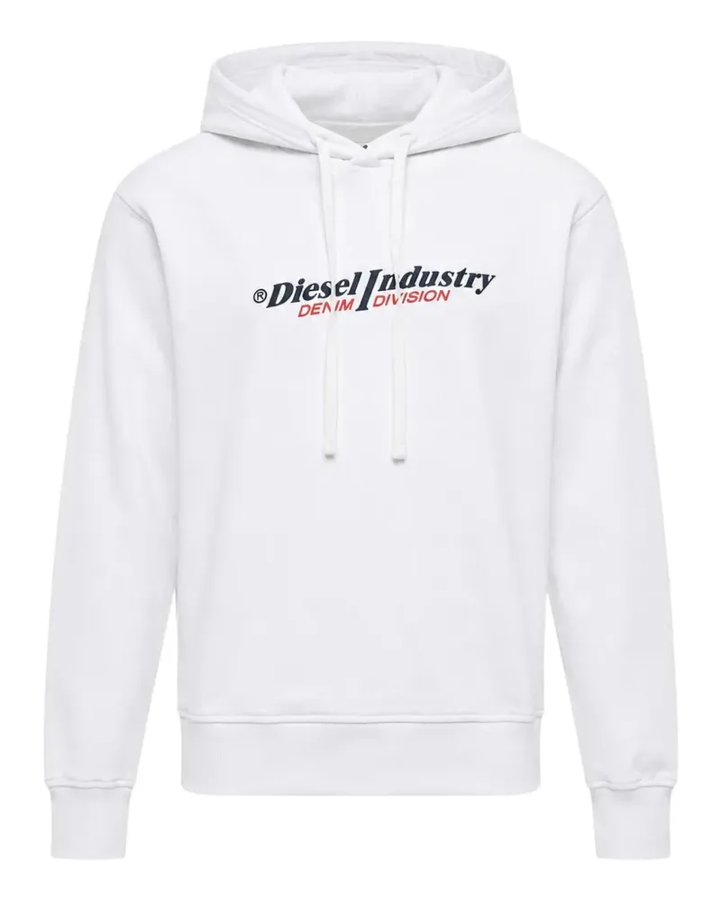 Diesel logo-print drawstring hoodie - Weiß Weiß