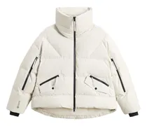 Gefütterte Jacke im Oversized-Look - Weiß