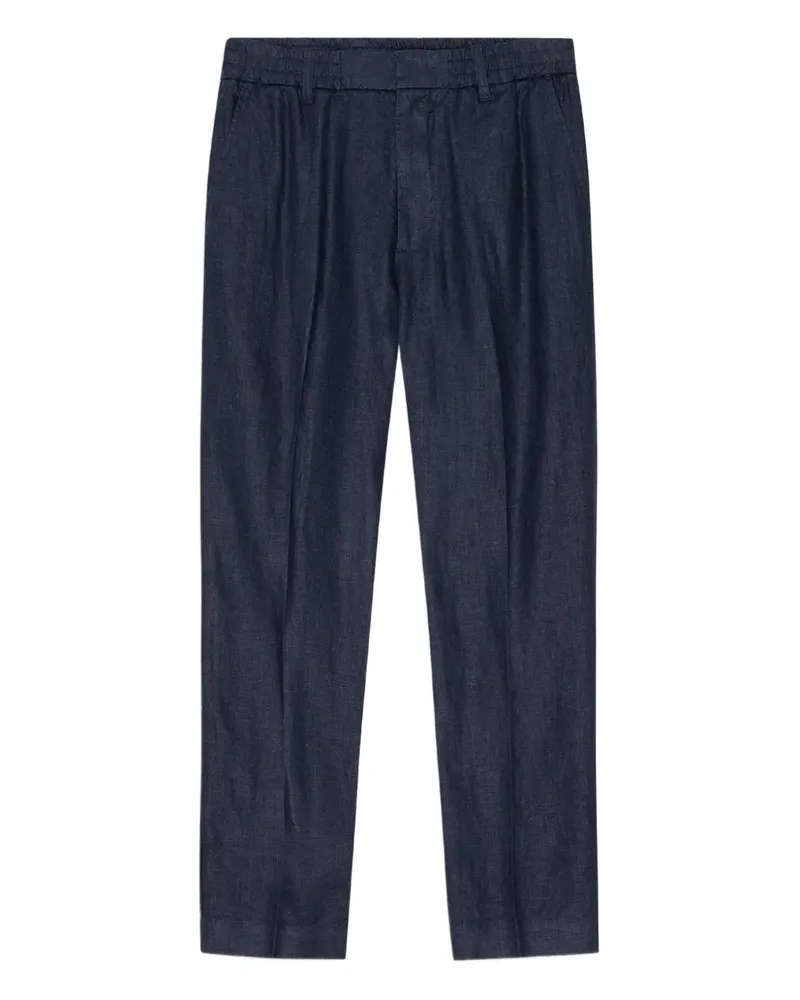 NN 07 Bundfaltenhose mit elastischem Bund - Blau Blau