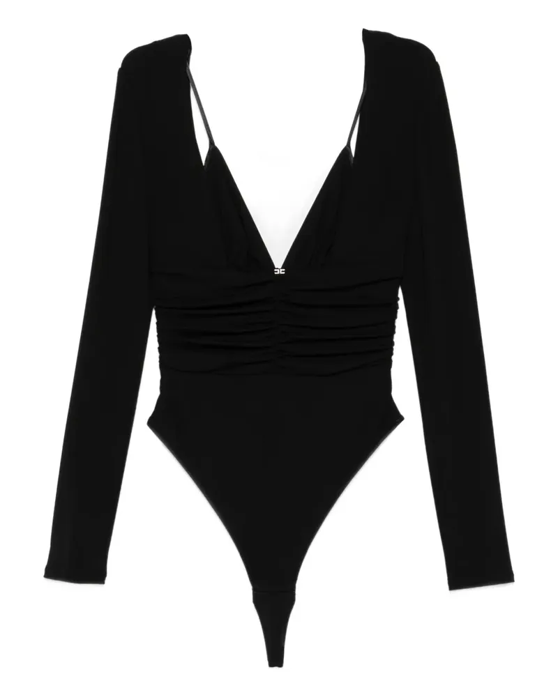 Elisabetta Franchi Body mit langen Ärmeln - Schwarz Schwarz