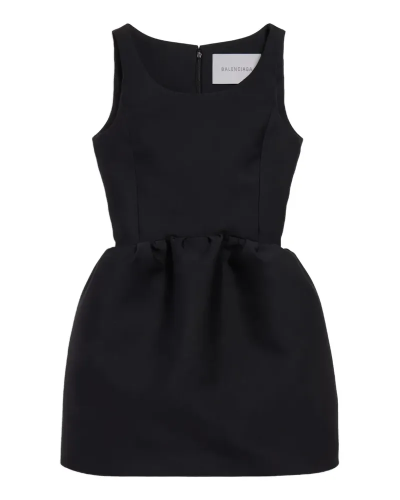 Balenciaga Ärmelloses Bell Minikleid mit Bundfalten - Schwarz Schwarz