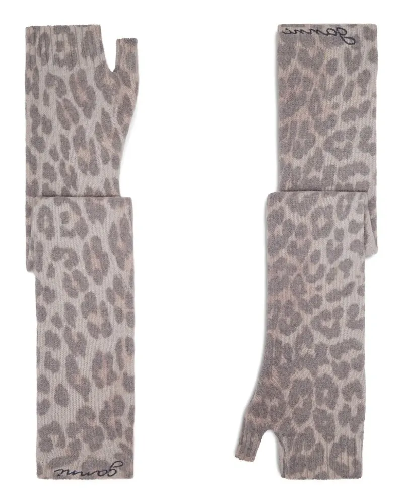 Ganni Fingerlose Handschuhe - Braun Braun