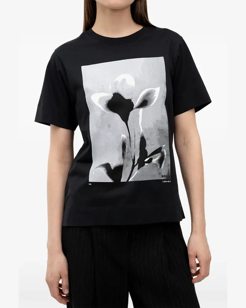 HUGO BOSS graphic-print T-shirt - Schwarz Schwarz