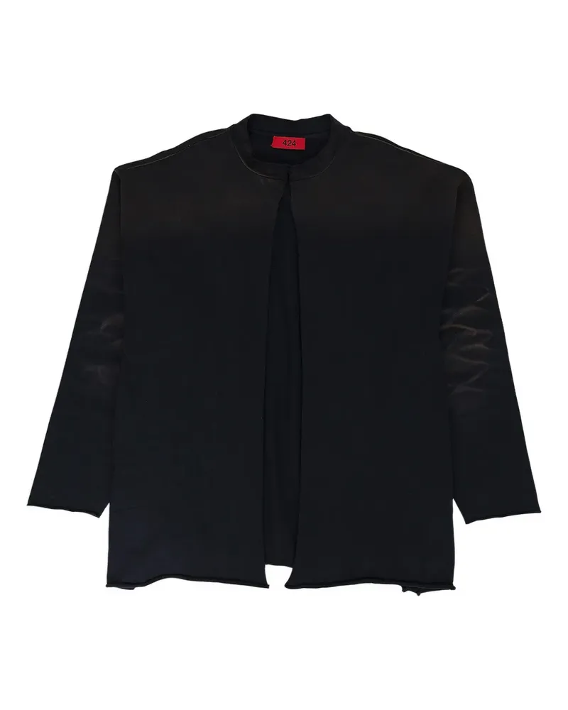 FourTwoFour on Fairfax Jacke mit Tragefalten - Schwarz Schwarz