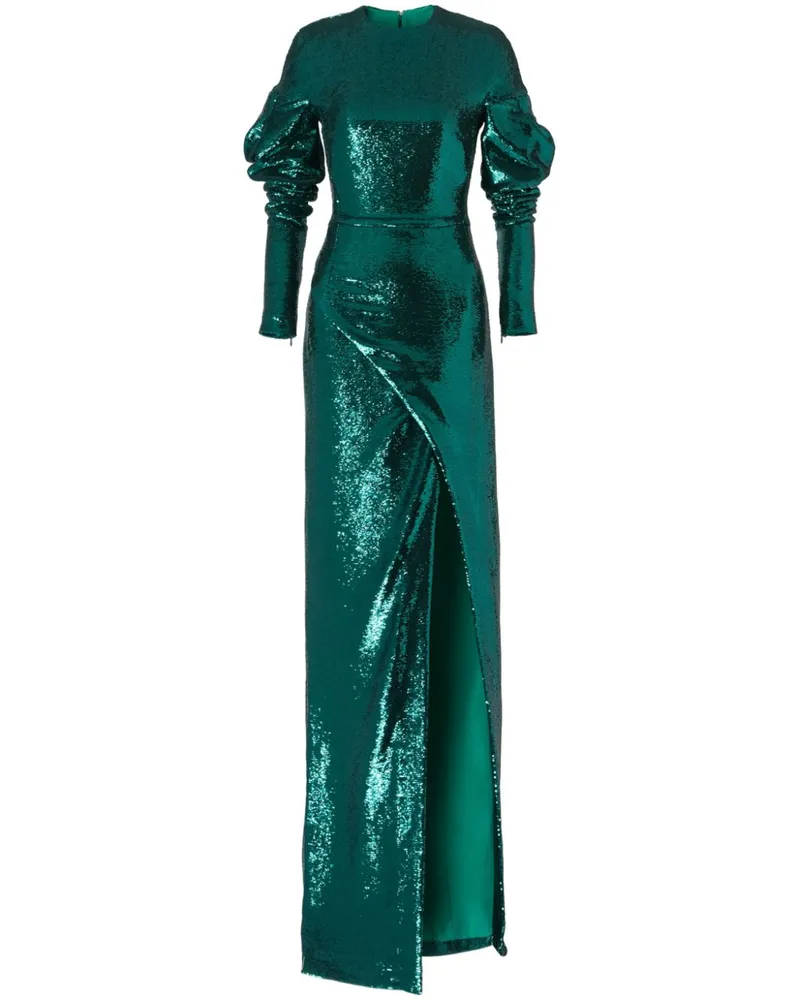Genny Maxikleid mit Pailletten - Grün Grün