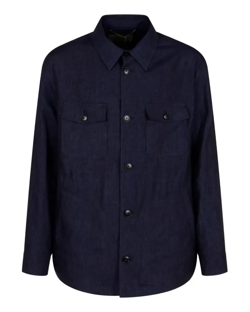 Canali flap-pocket jacket - Blau Blau