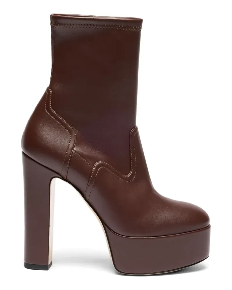 Casadei Patty platform ankle boots - Braun Braun