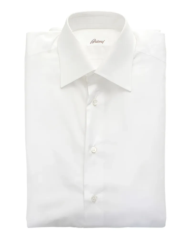 Brioni Klassisches Hemd - Weiß Weiß