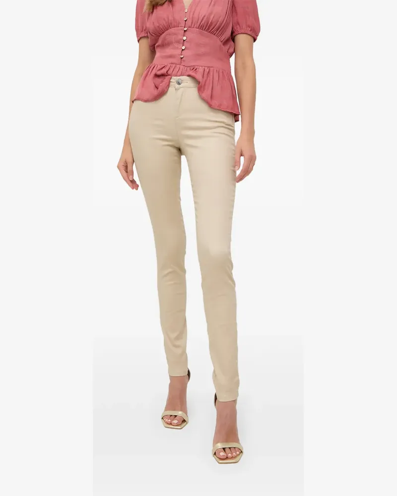 Morgan Palona slim-fit trousers - Nude Nude