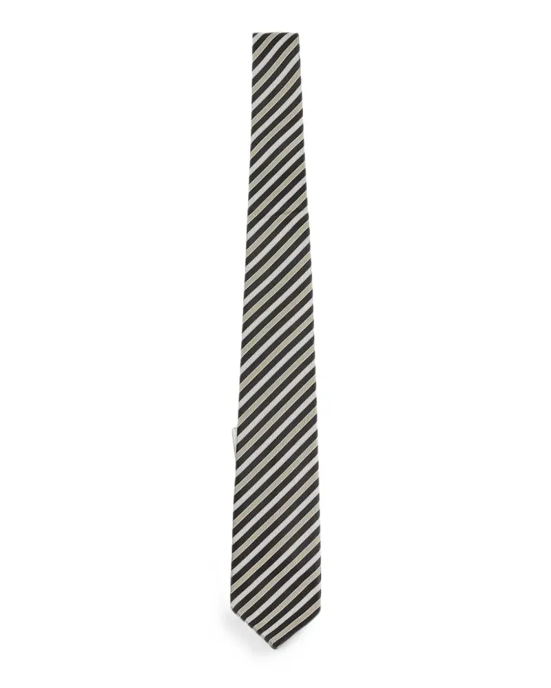 Junya Watanabe striped silk tie - Schwarz Schwarz