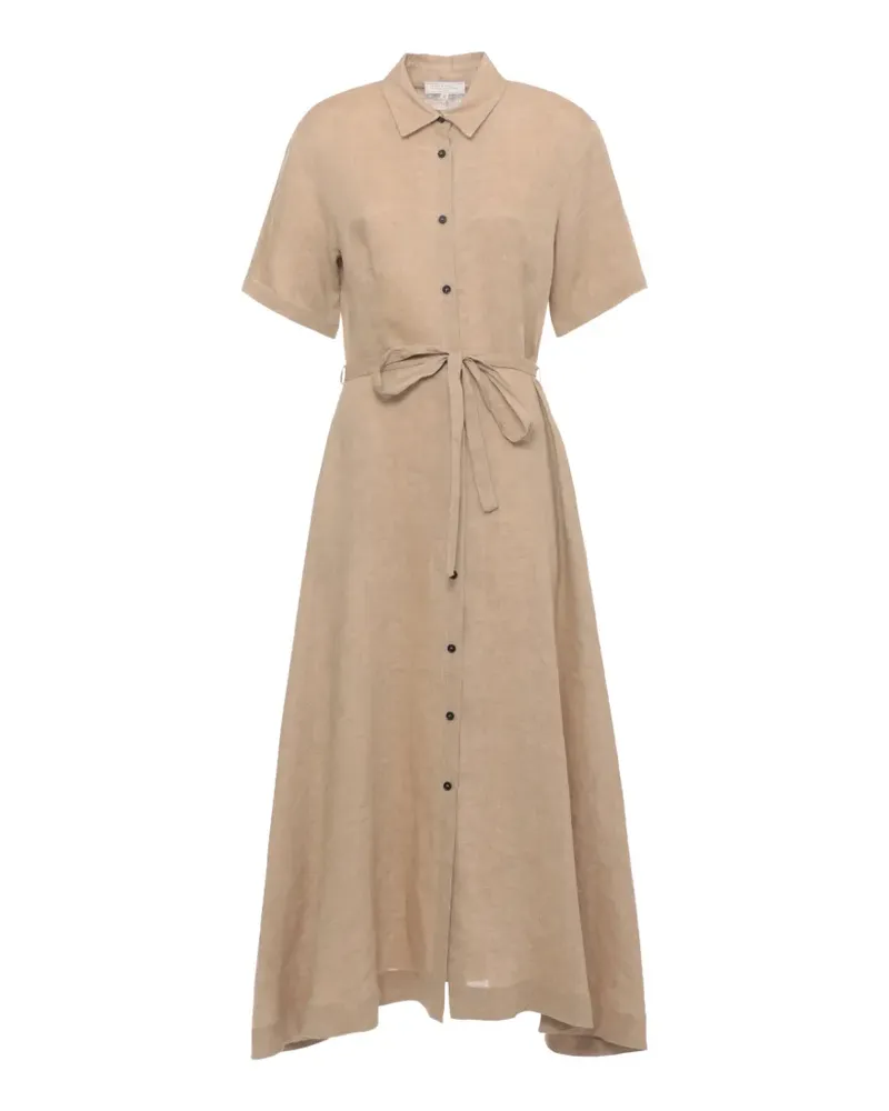 Antonelli Firenze belted button-down dress - Nude Nude