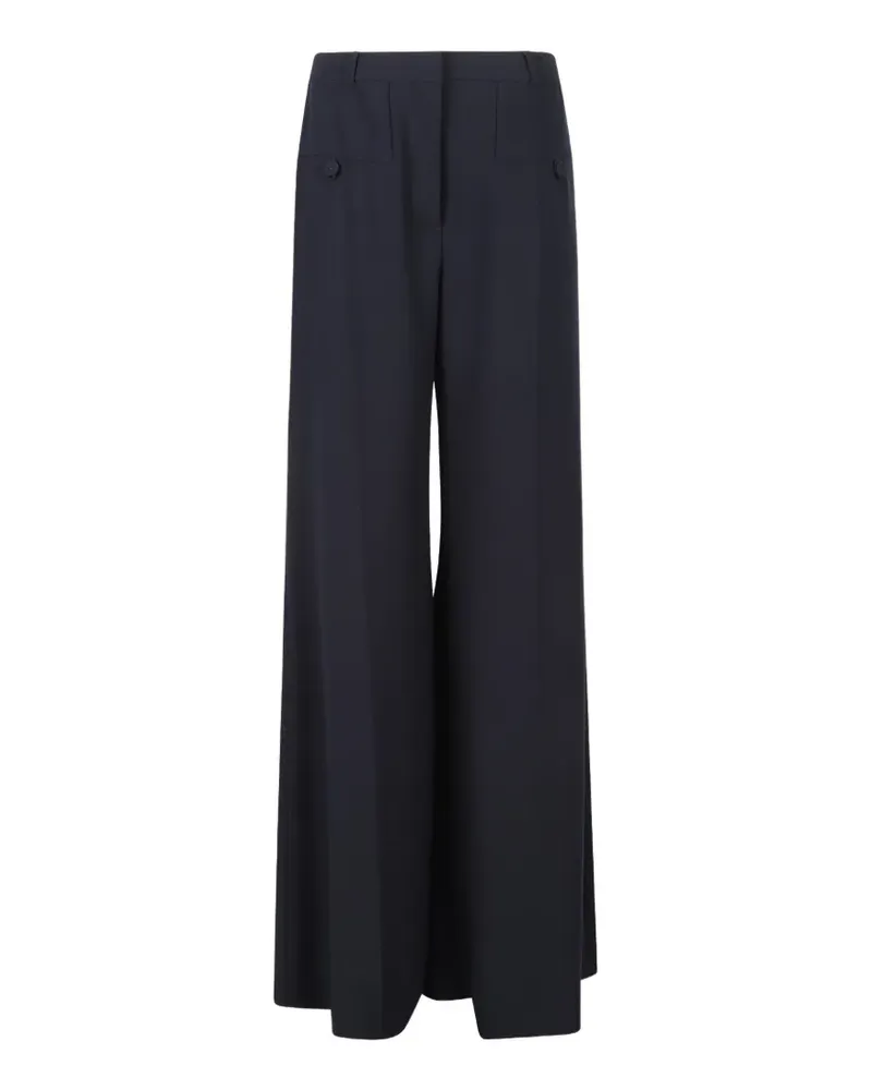 Vivetta crepe slit-detail trousers - Blau Blau