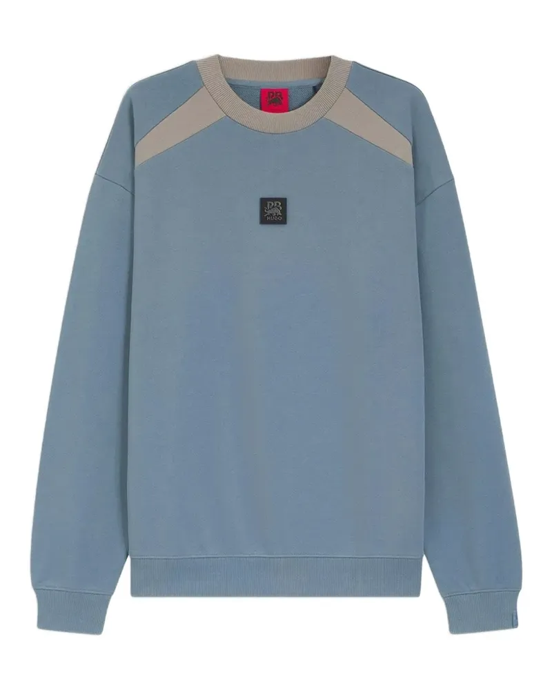 HUGO BOSS x RB Davalio panelled logo-patch sweatshirt - Blau Blau