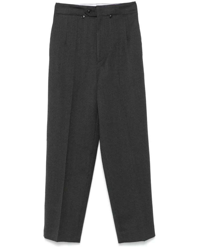 Victoria Beckham Tapered-Hose mit hohem Bund - Grau Grau